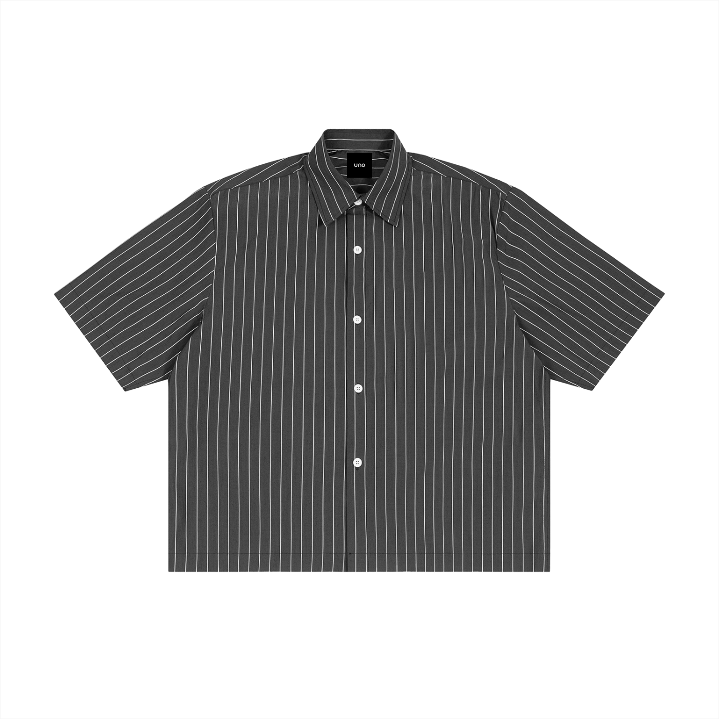 UNO Striped Boxy Button-Up Shirt