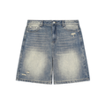 UNO Faded Distressed Baggy Denim Shorts