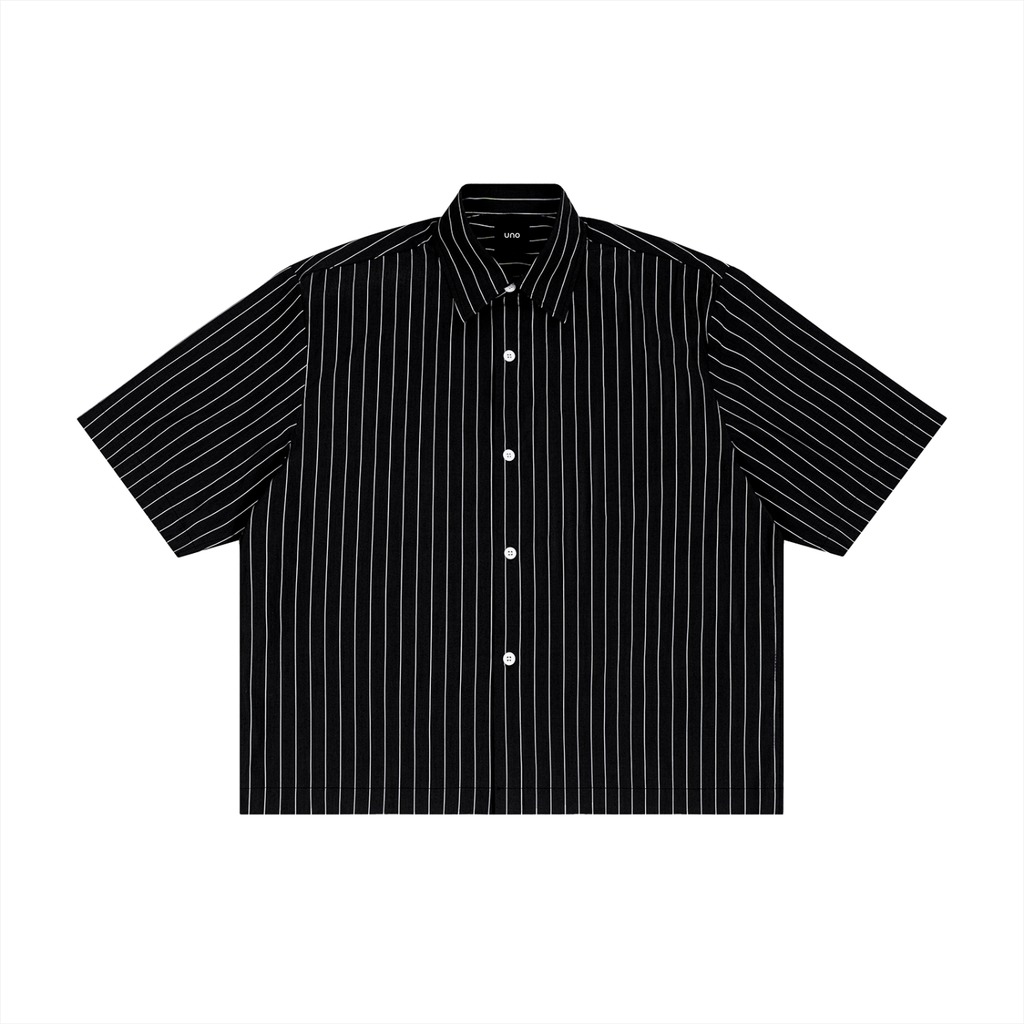 UNO Striped Boxy Button-Up Shirt