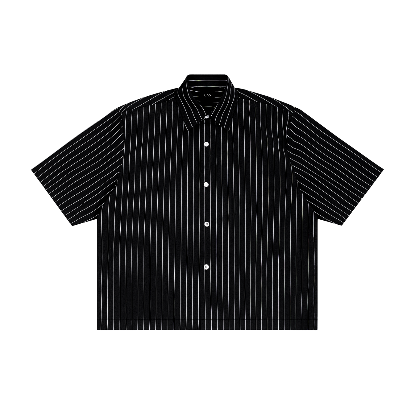 UNO Striped Boxy Button-Up Shirt