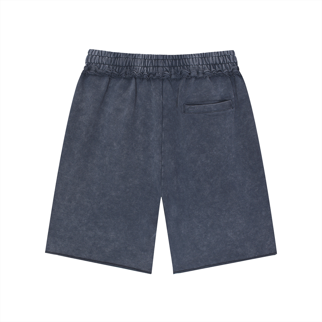 UNO Mineral Wash Raw Edge Shorts