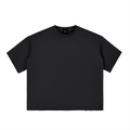 UNO Boxy Half-Sleeve Raw-Edge Tee