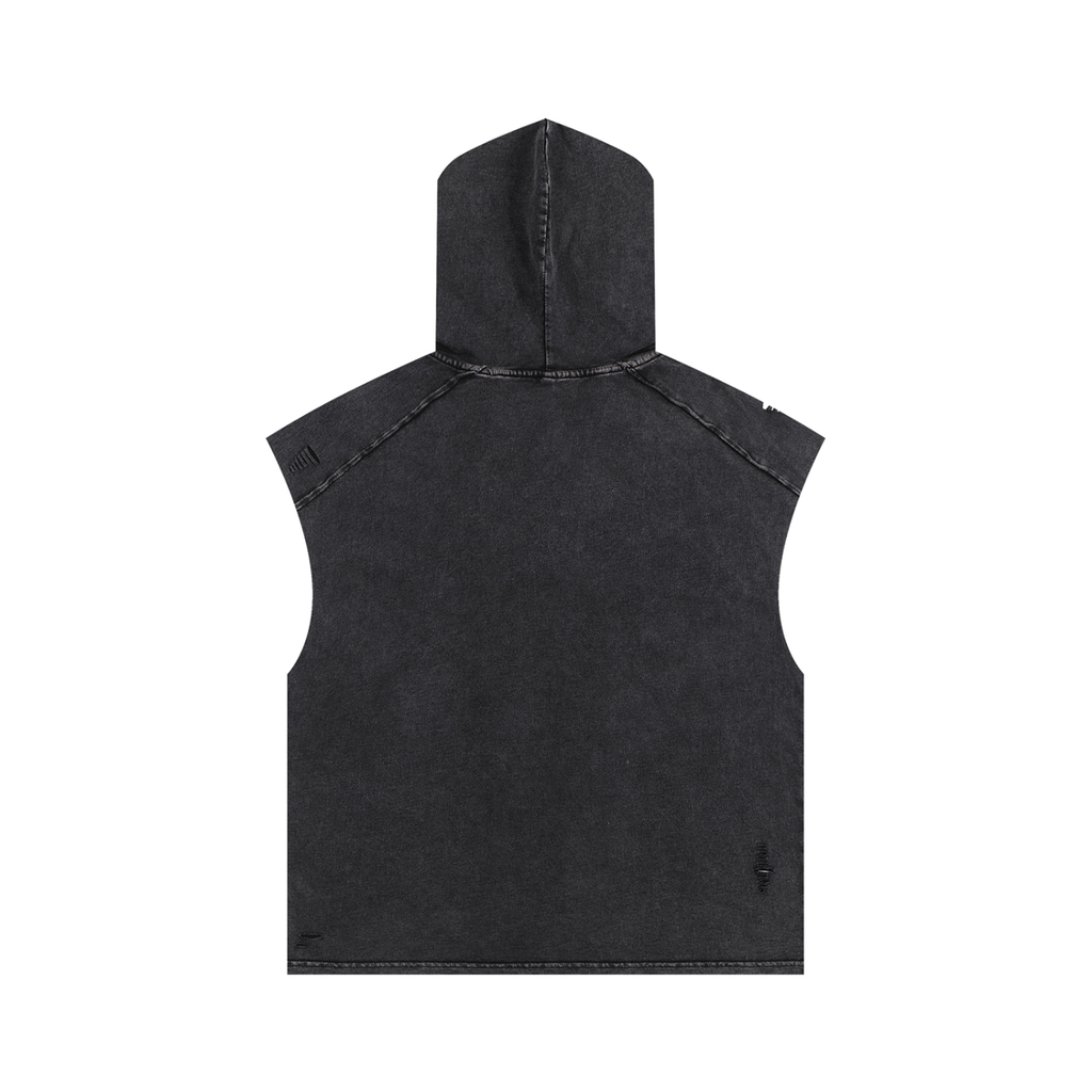 UNO Snow Washed Boxy Hooded Tank Top