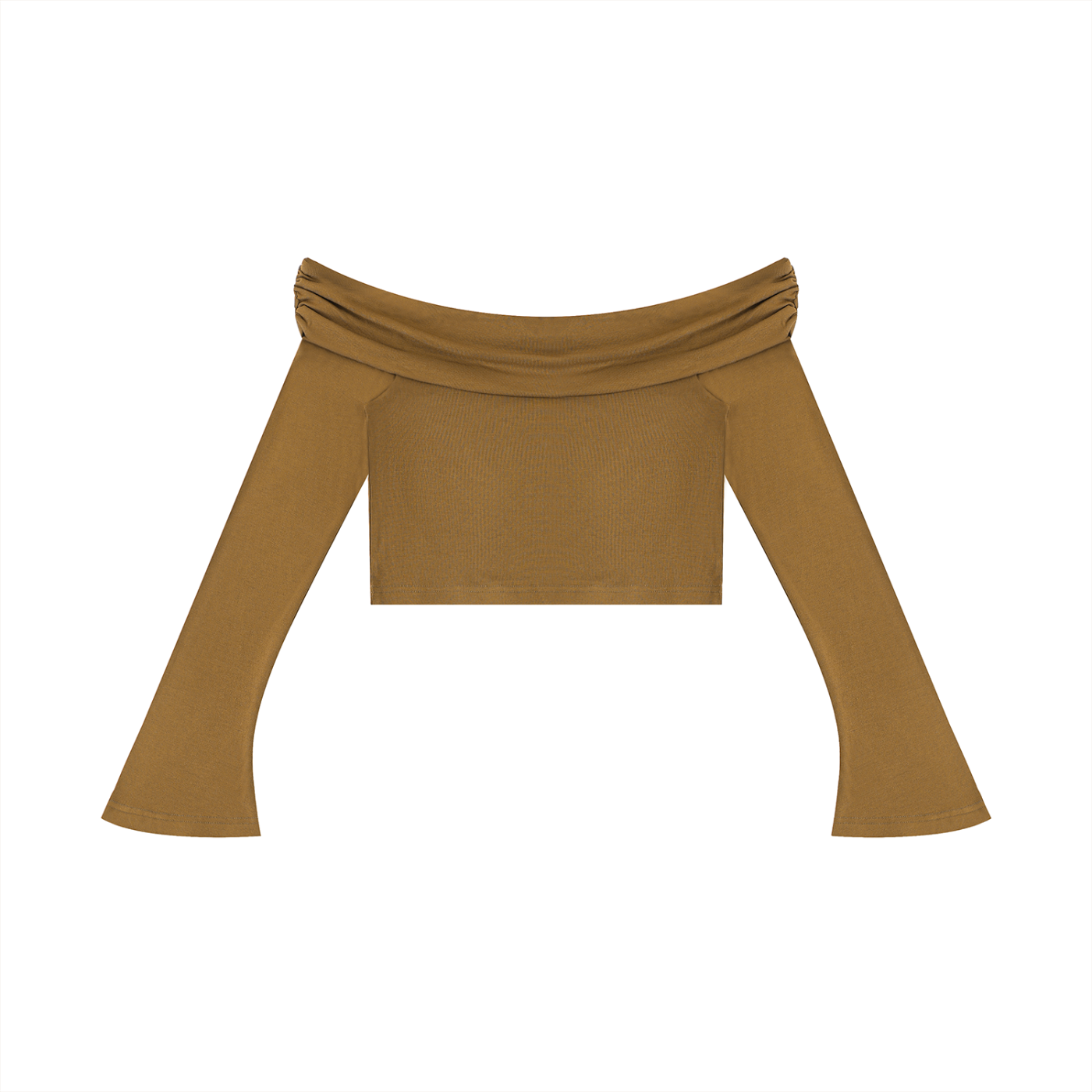UNO Off-the-Shoulder Bell Sleeve Crop