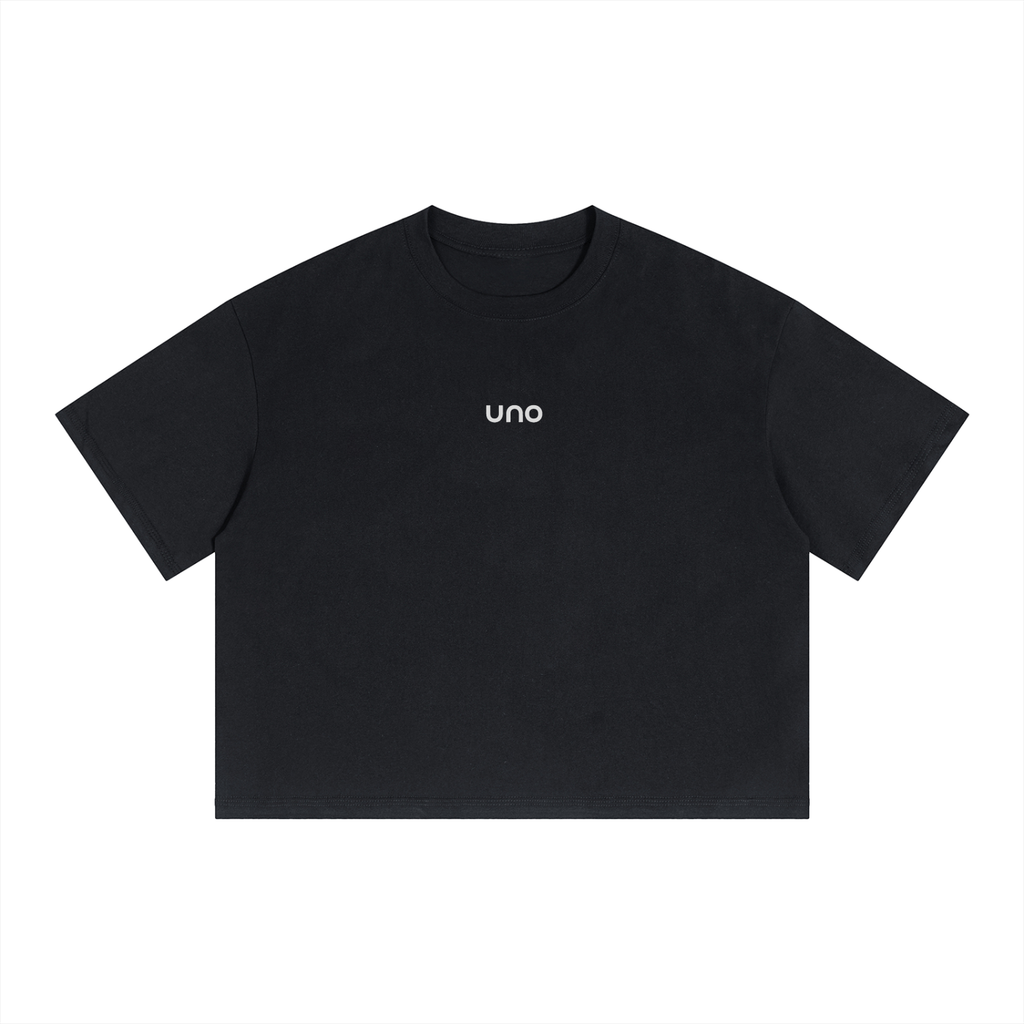 UNO Boxy Drop Shoulder Crop Tee