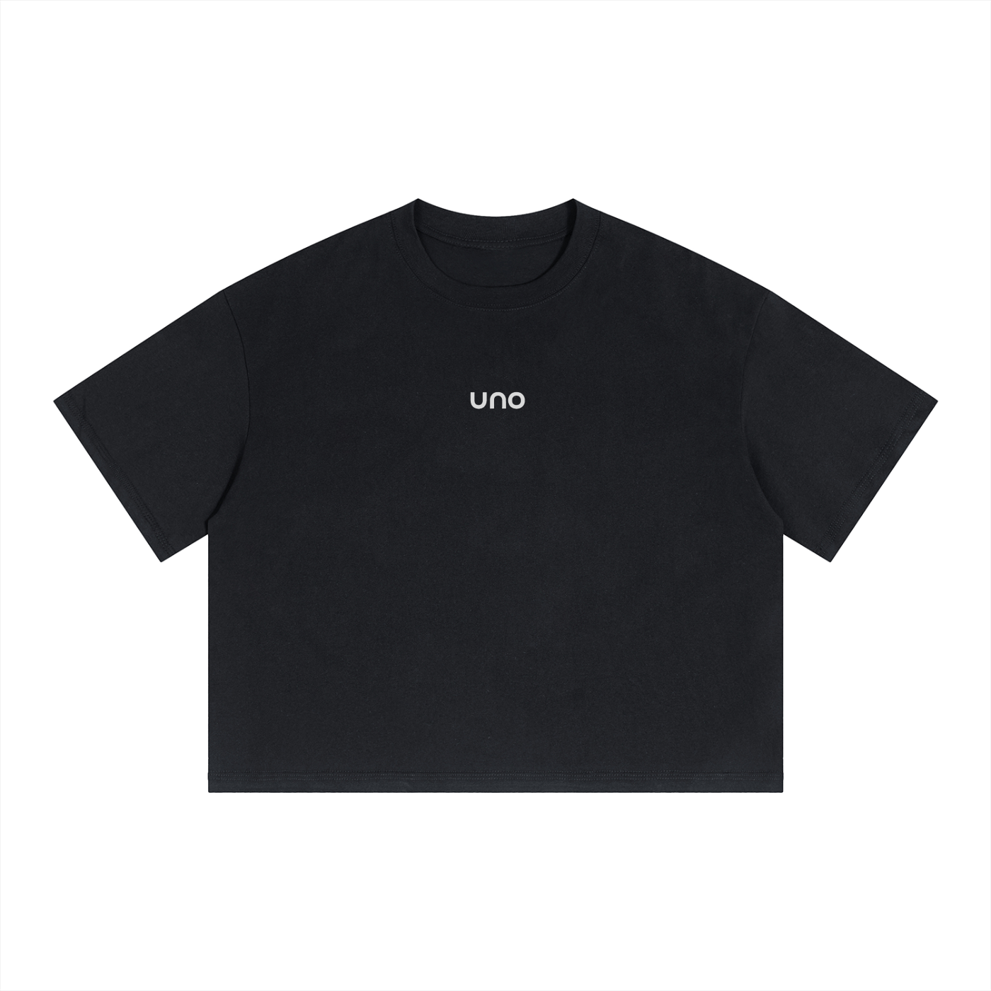 UNO Boxy Drop Shoulder Crop Tee