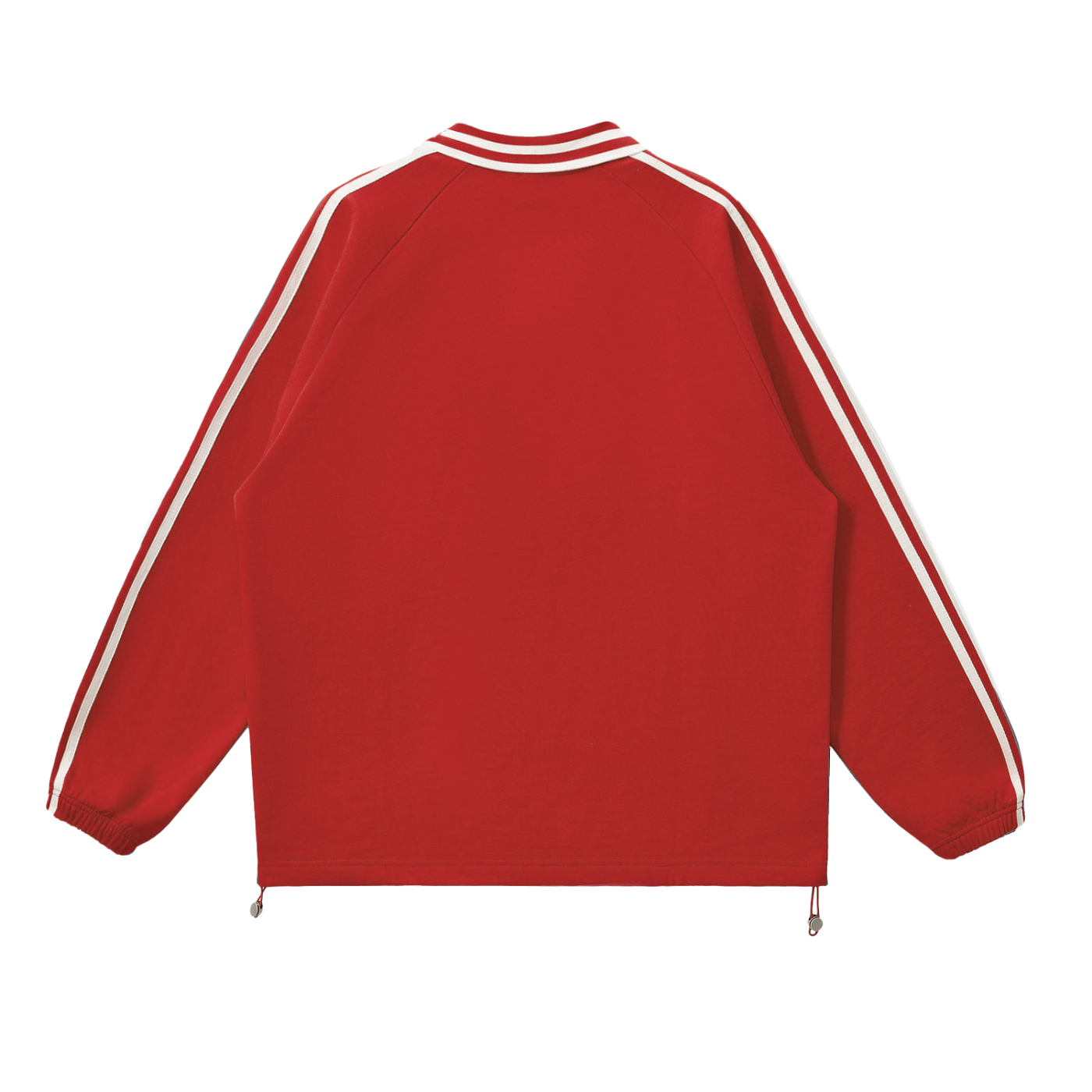 UNO Striped Lapel Collar Sweatshirt