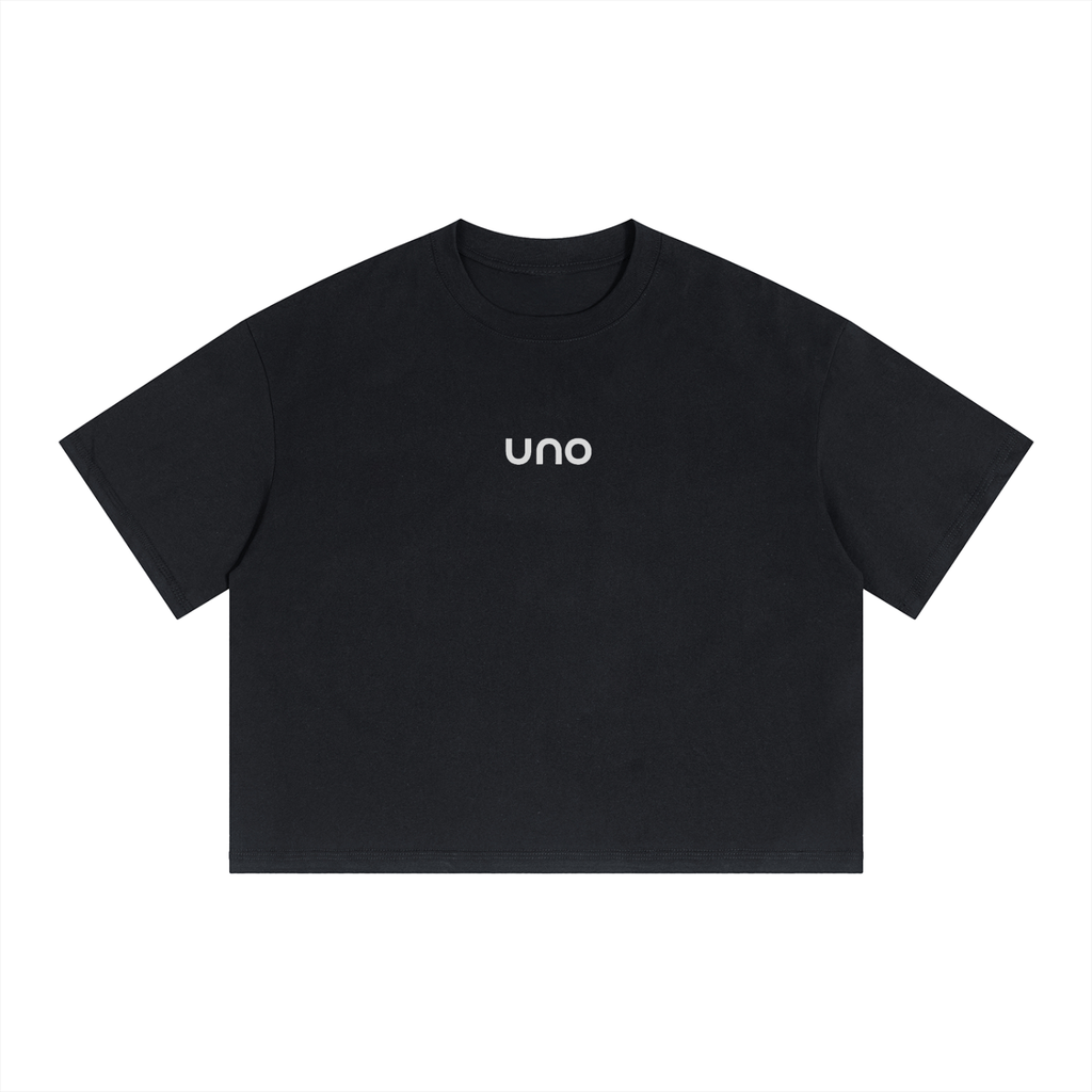 UNO Boxy Drop Shoulder Crop Tee