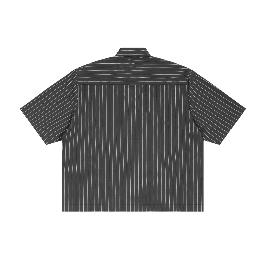 UNO Striped Boxy Button-Up Shirt