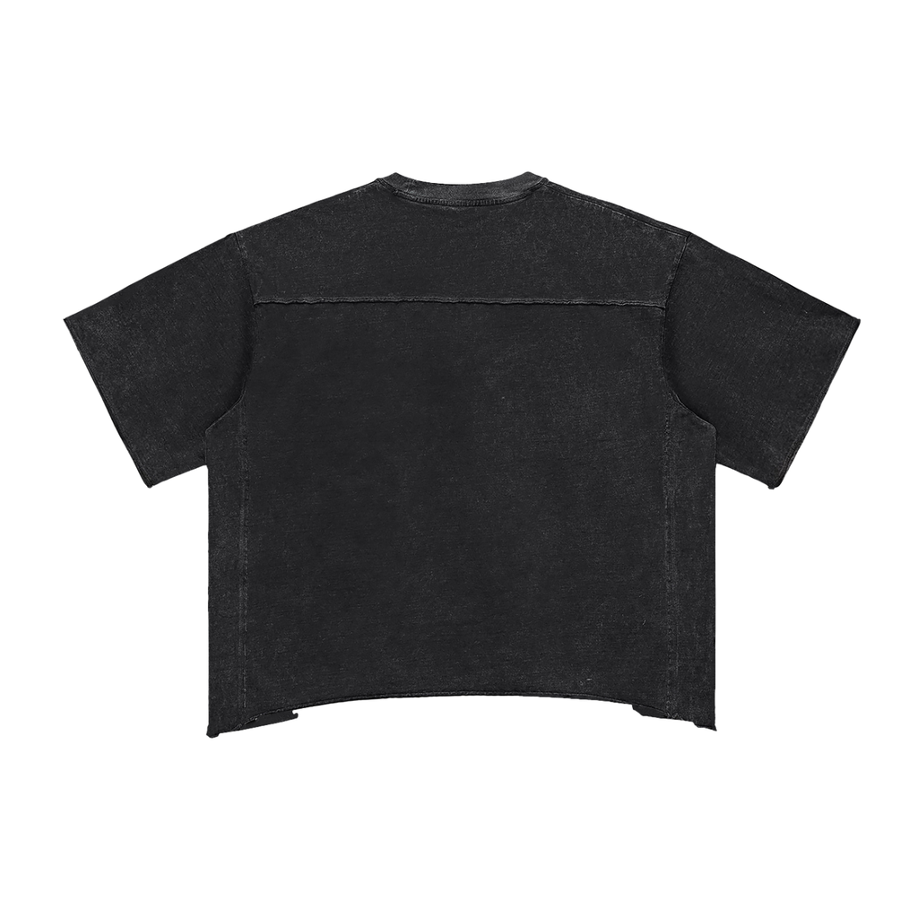 UNO Raw Edge Snow Washed Boxy Tee