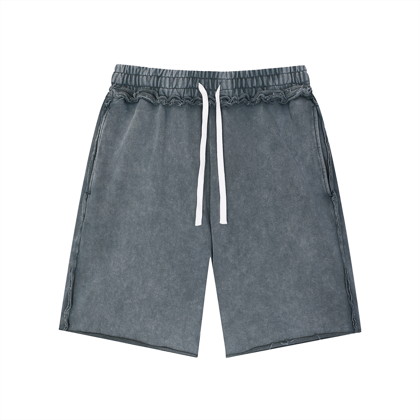 UNO Mineral Wash Raw Edge Shorts