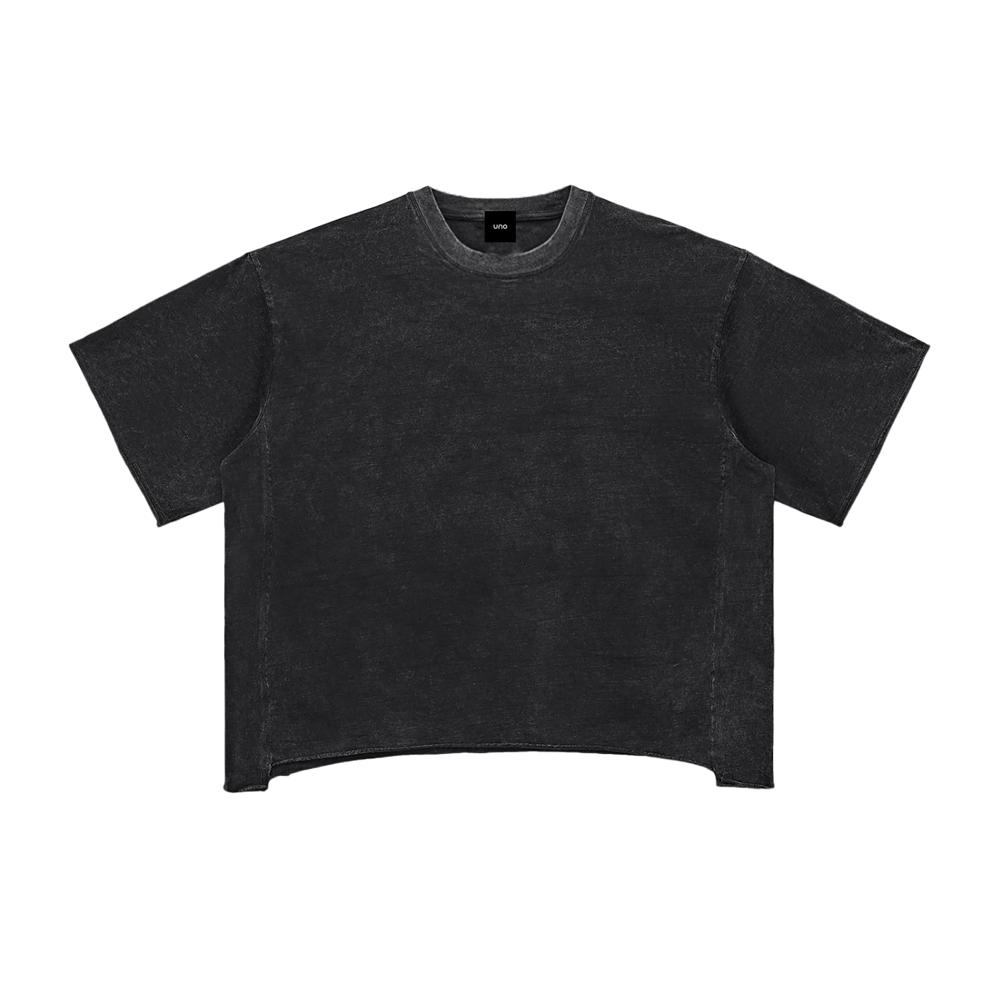UNO Raw Edge Snow Washed Boxy Tee