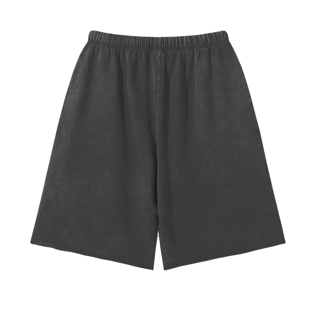 UNO Snow Washed Raw Hem Shorts