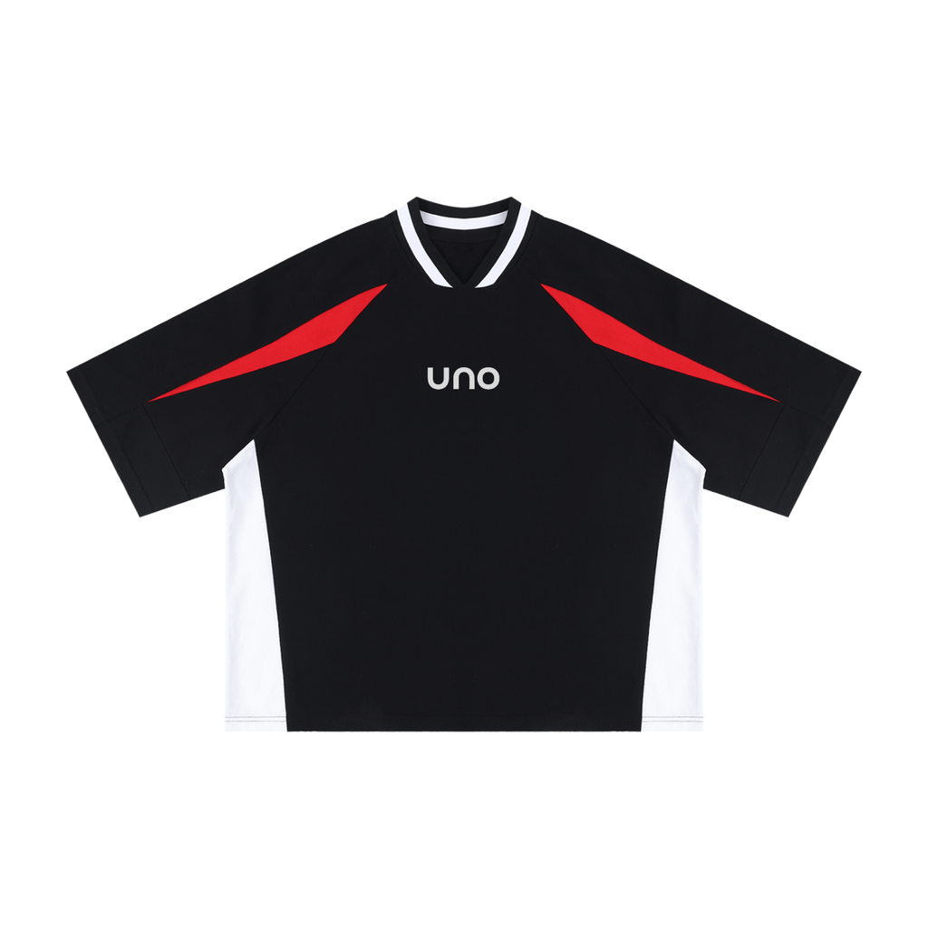 UNO Oversized Color Block V-Neck Tee