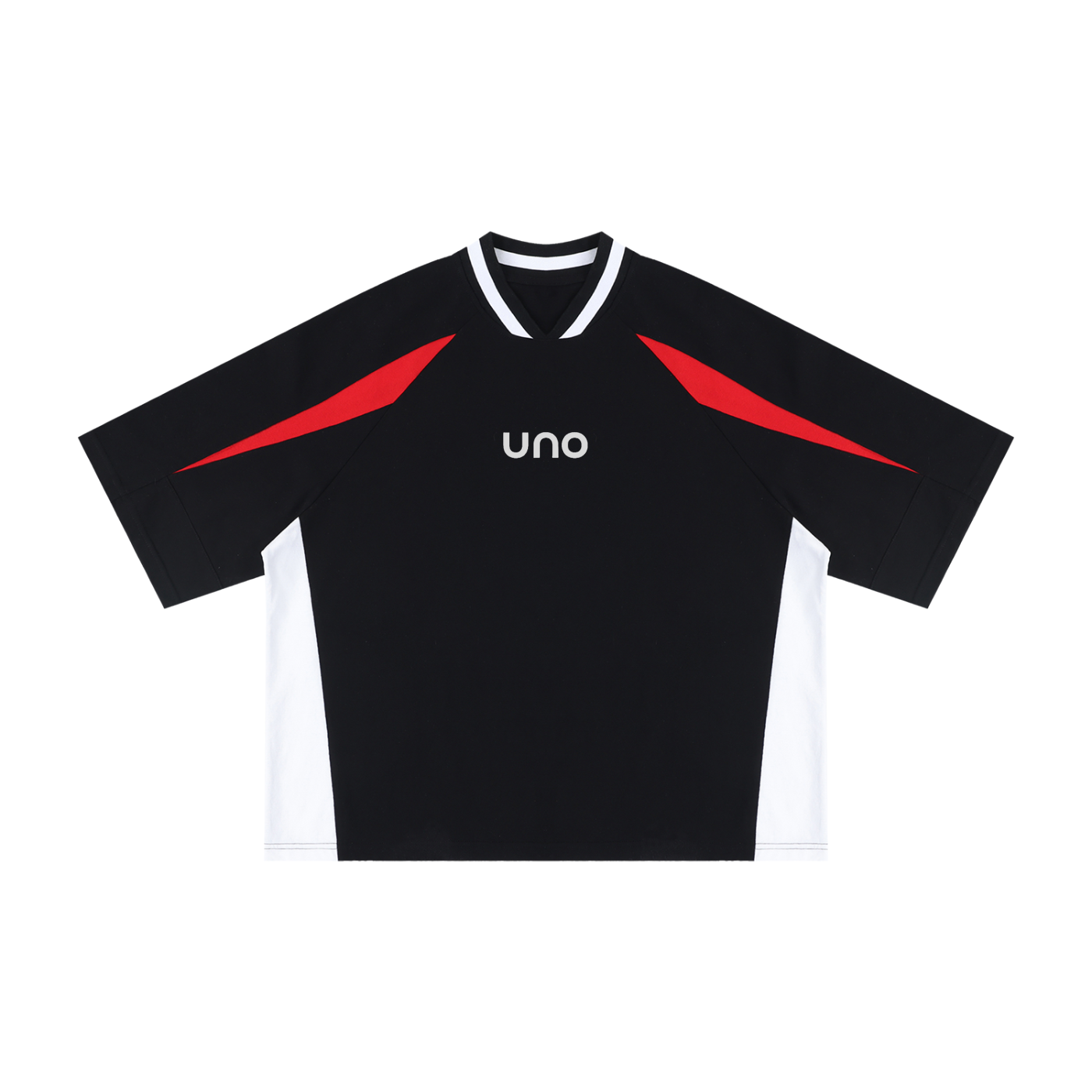 UNO Oversized Color Block V-Neck Tee