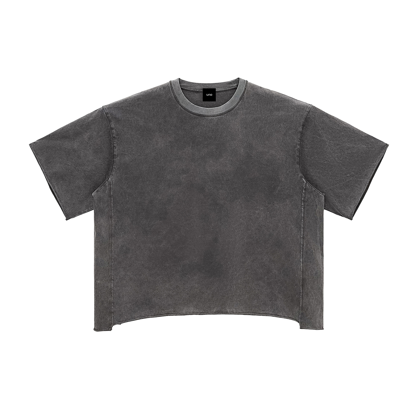 UNO Raw Edge Snow Washed Boxy Tee