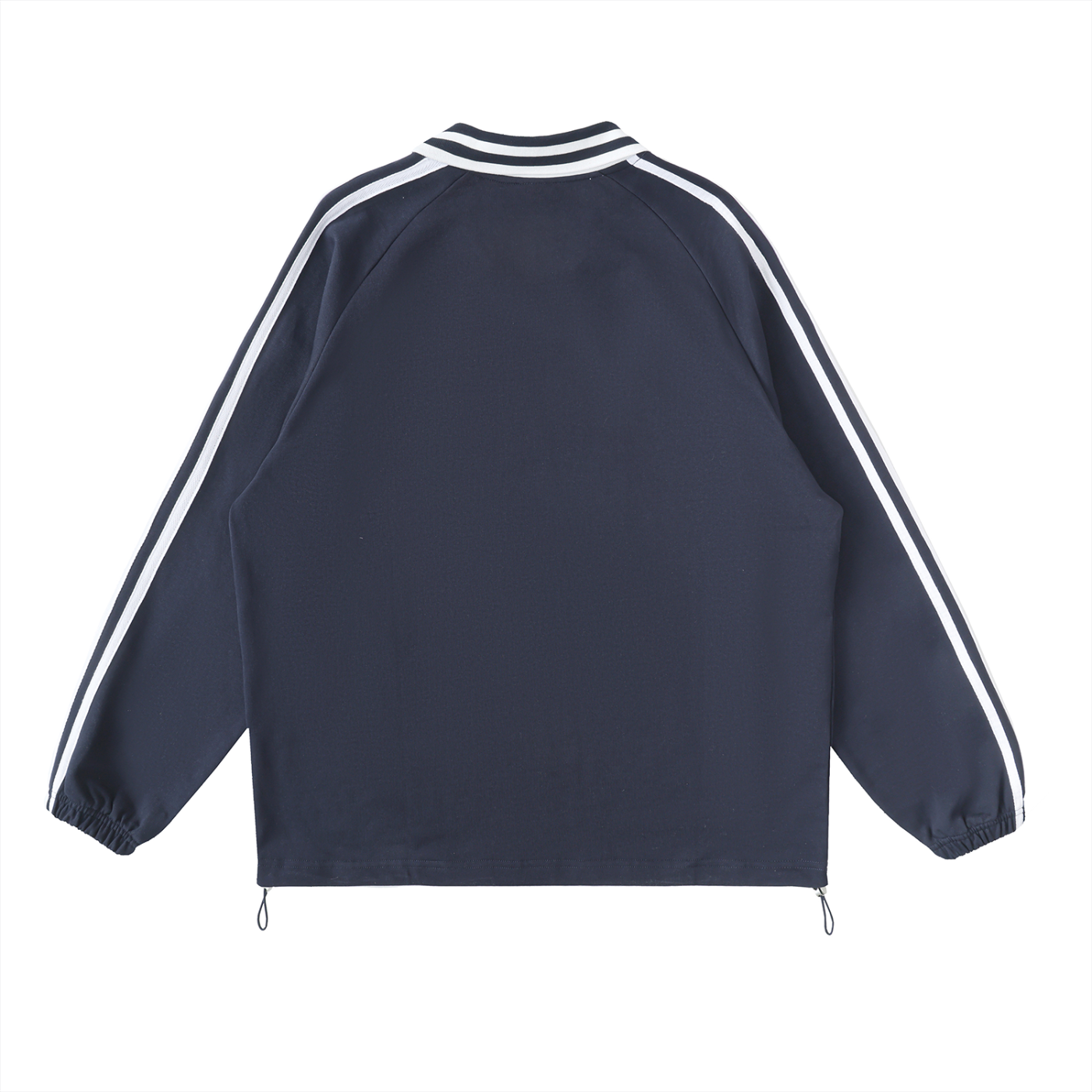UNO Striped Lapel Collar Sweatshirt