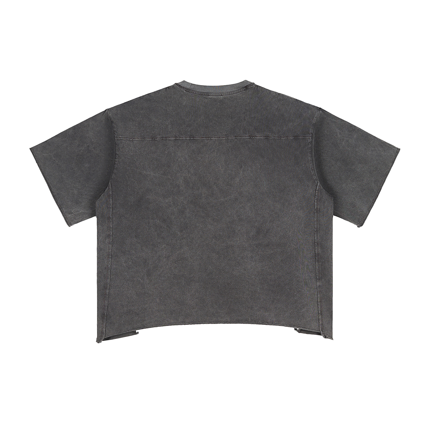 UNO Raw Edge Snow Washed Boxy Tee