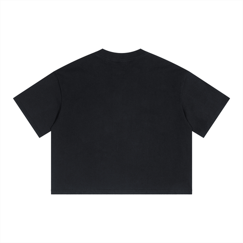 UNO Boxy Drop Shoulder Crop Tee