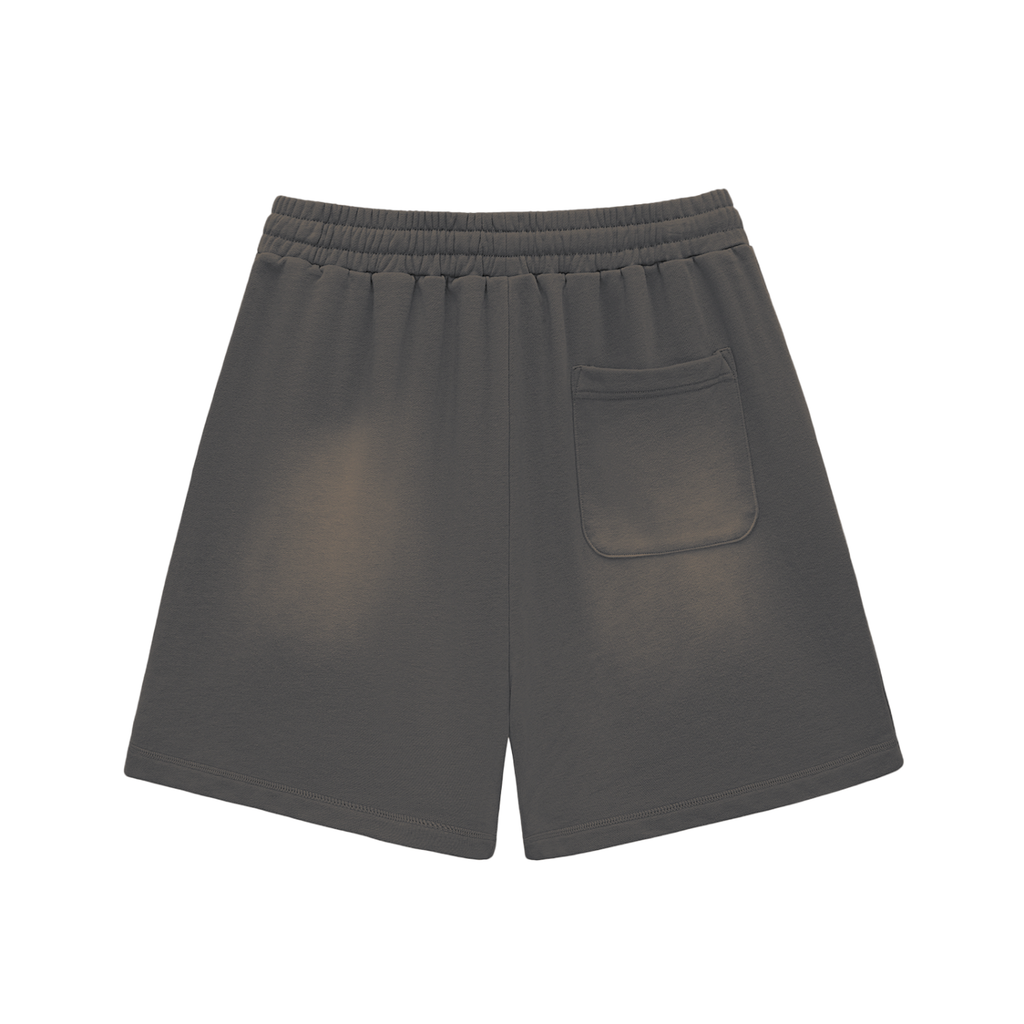 UNO Fade Raw Edge Cotton Shorts