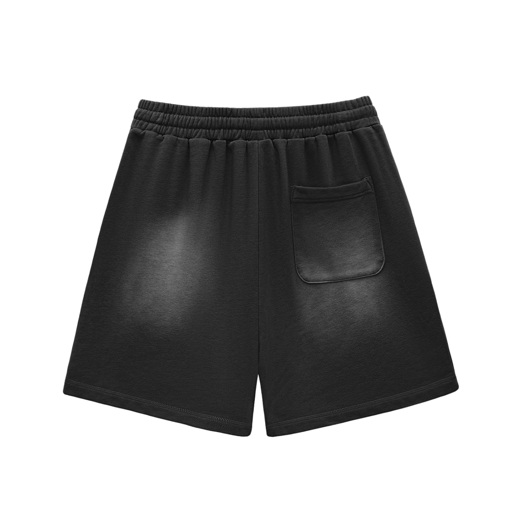 UNO Fade Raw Edge Cotton Shorts