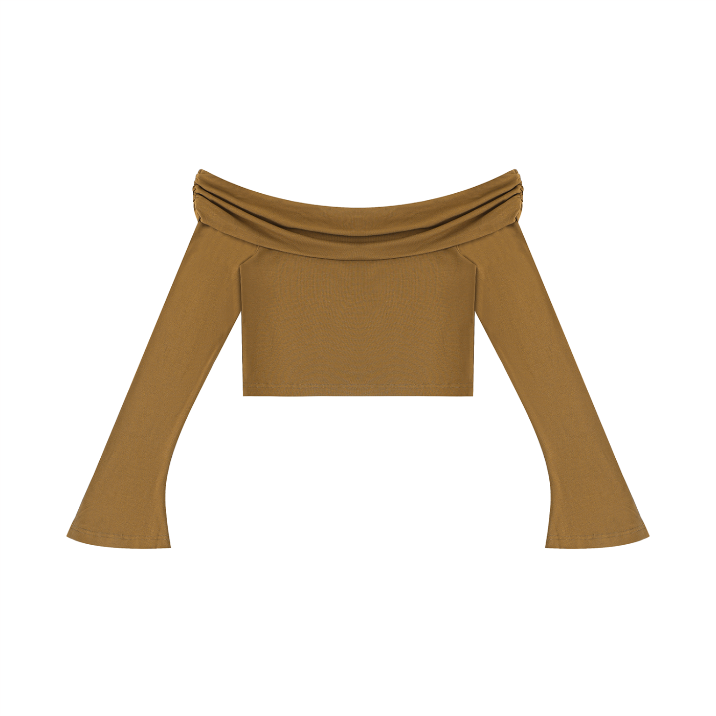 UNO Off-the-Shoulder Bell Sleeve Crop