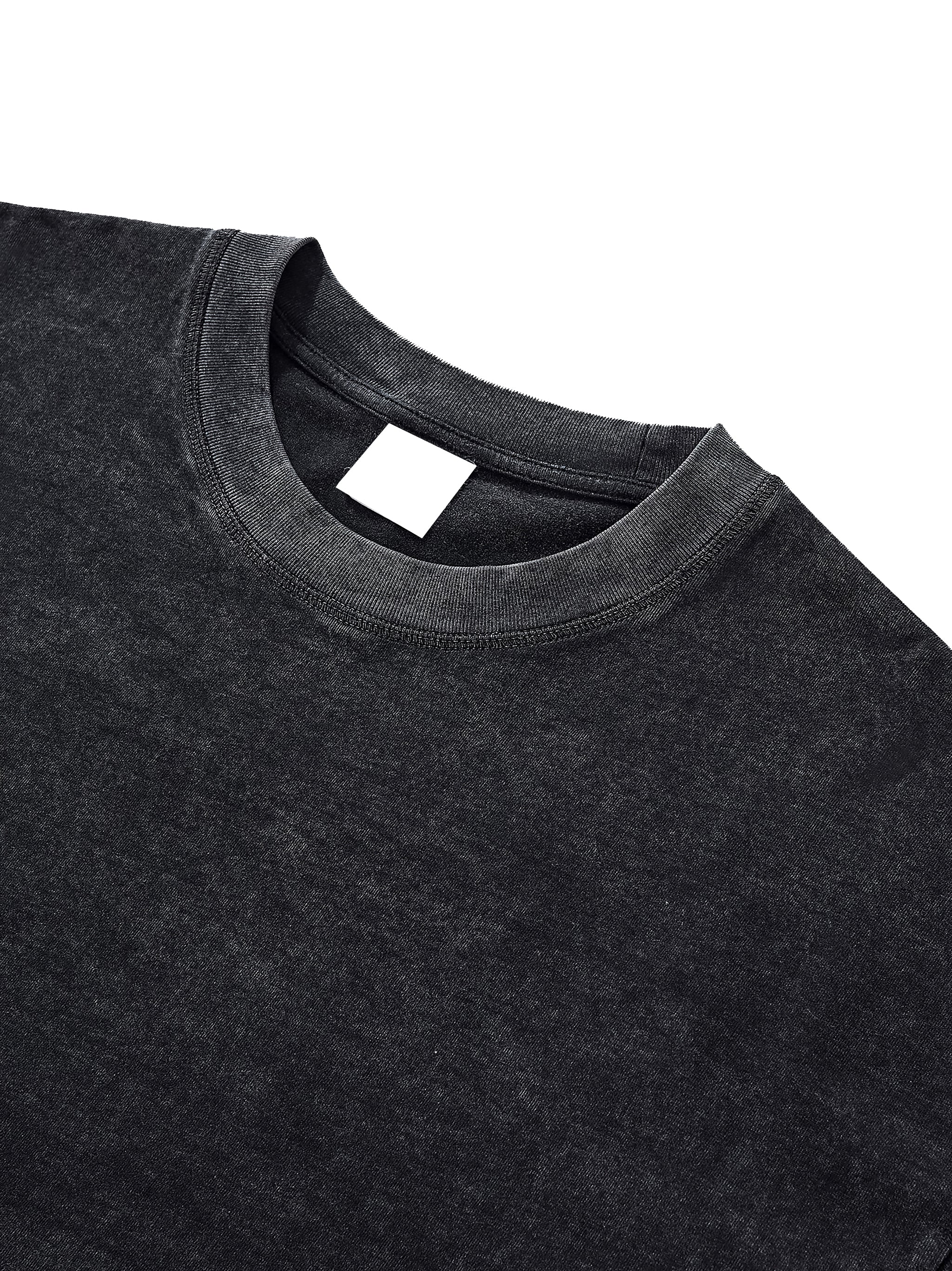 UNO Raw Edge Snow Washed Boxy Tee
