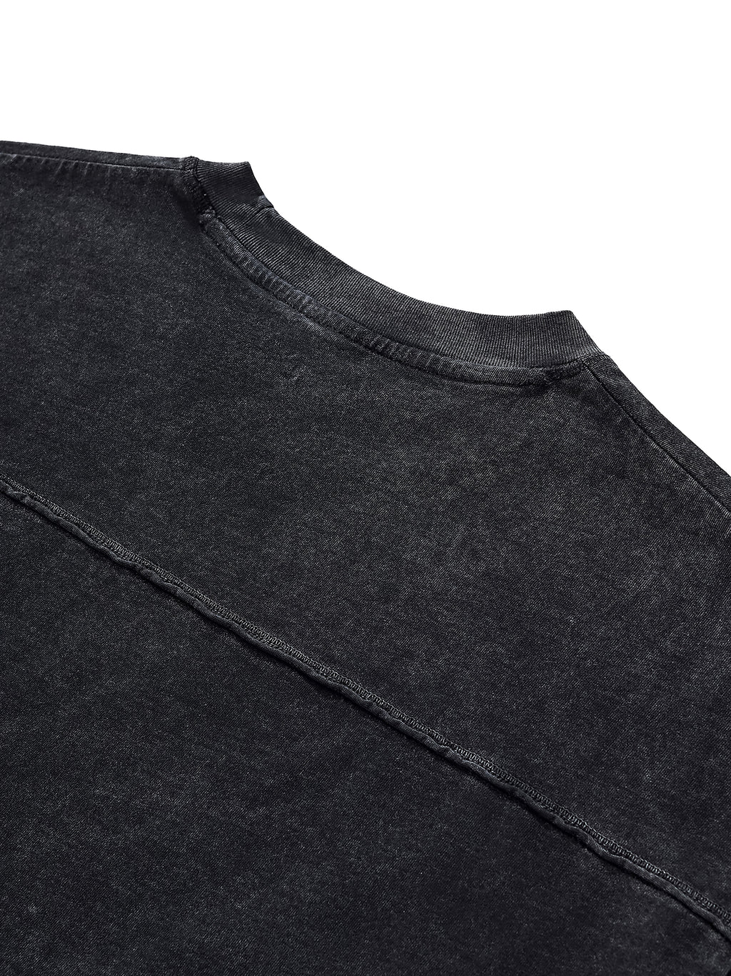UNO Raw Edge Snow Washed Boxy Tee