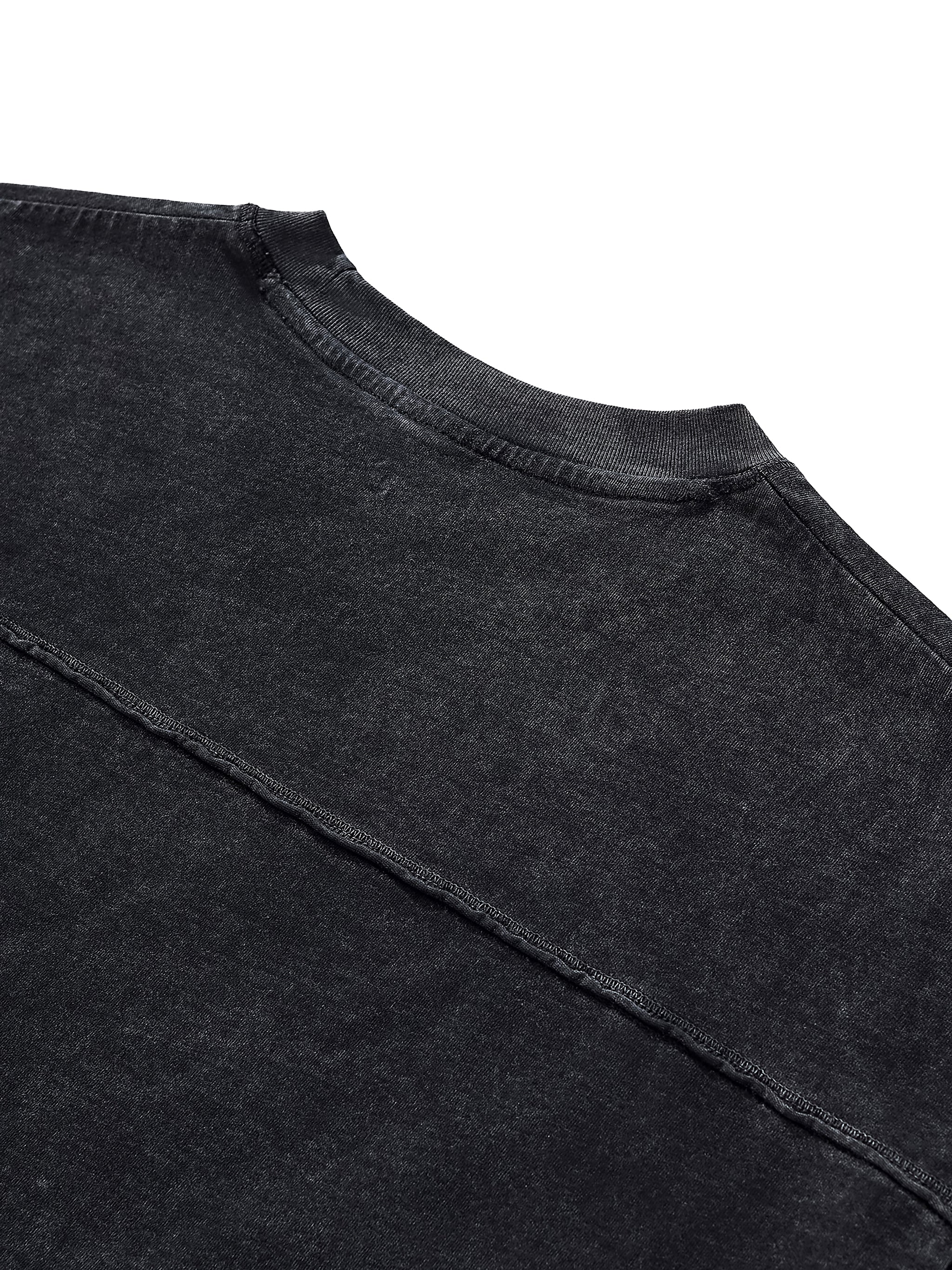 UNO Raw Edge Snow Washed Boxy Tee