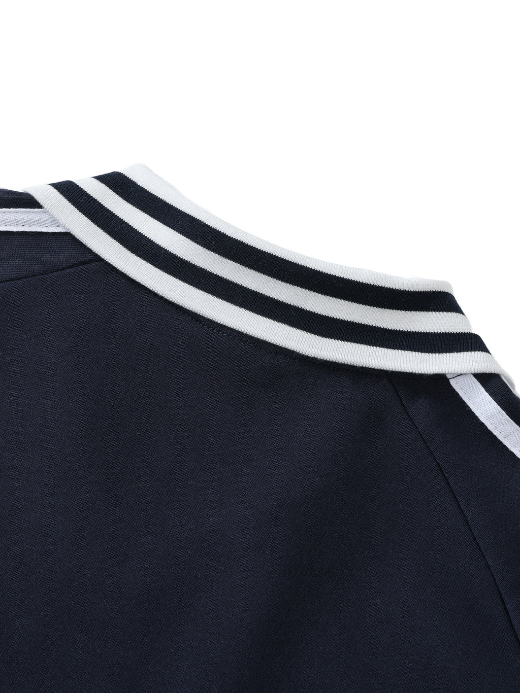 UNO Striped Lapel Collar Sweatshirt