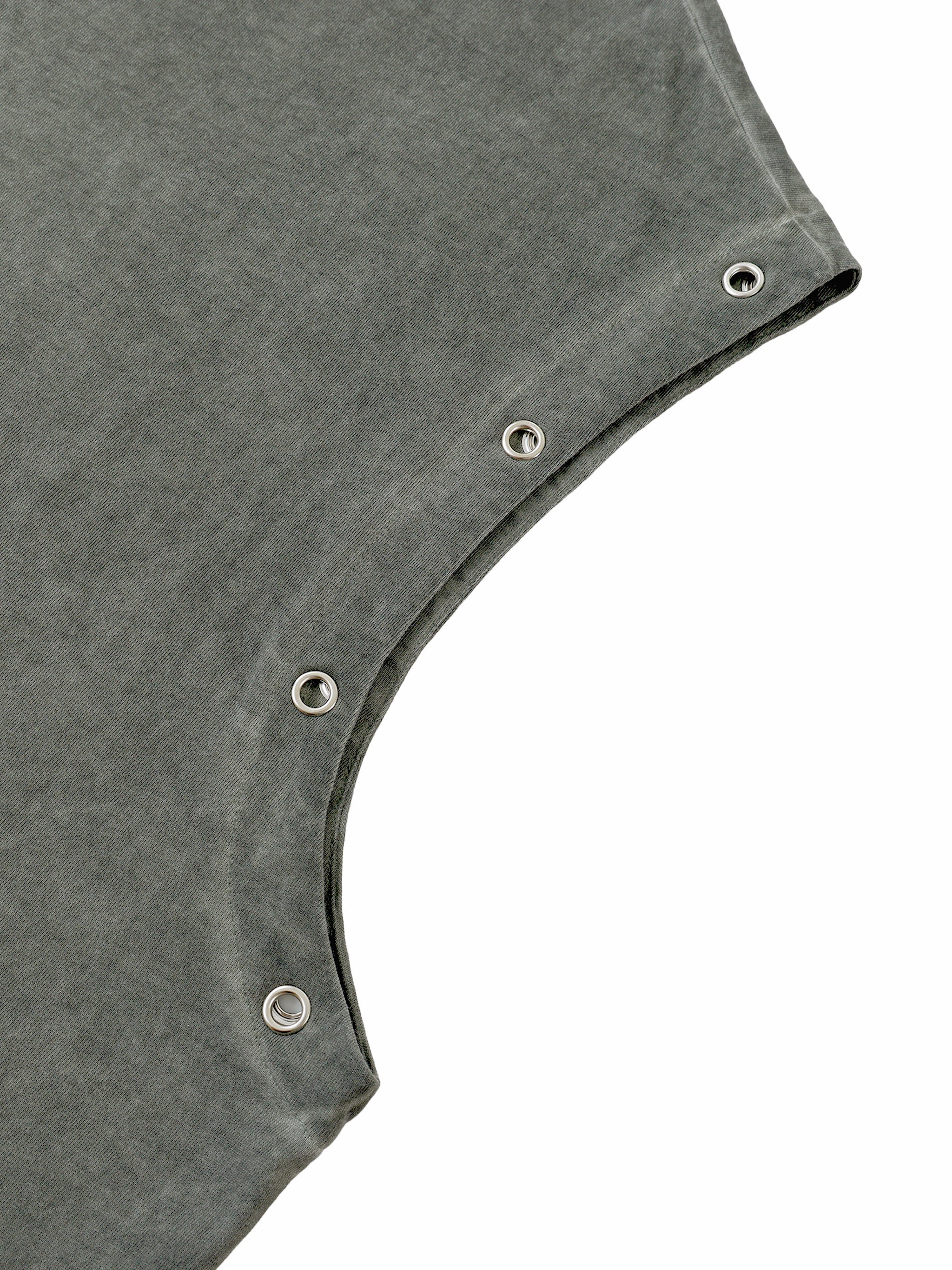 UNO Distressed Grommet Eyelet Tank Top