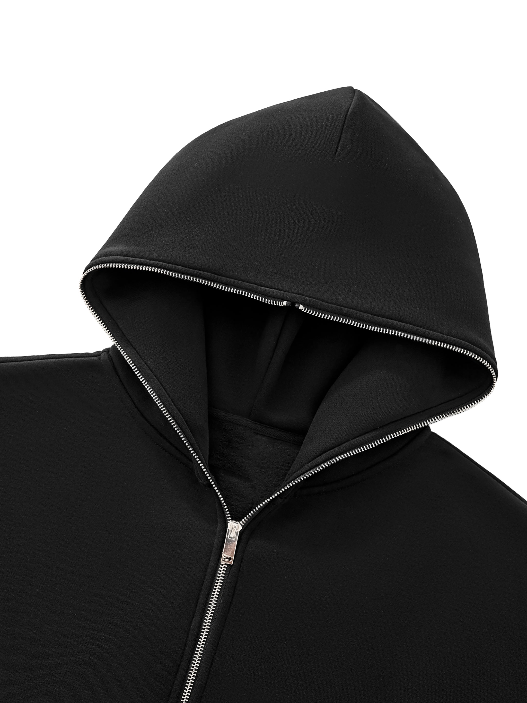 UNO Fleeced Full-Zip Boxy Hoodie