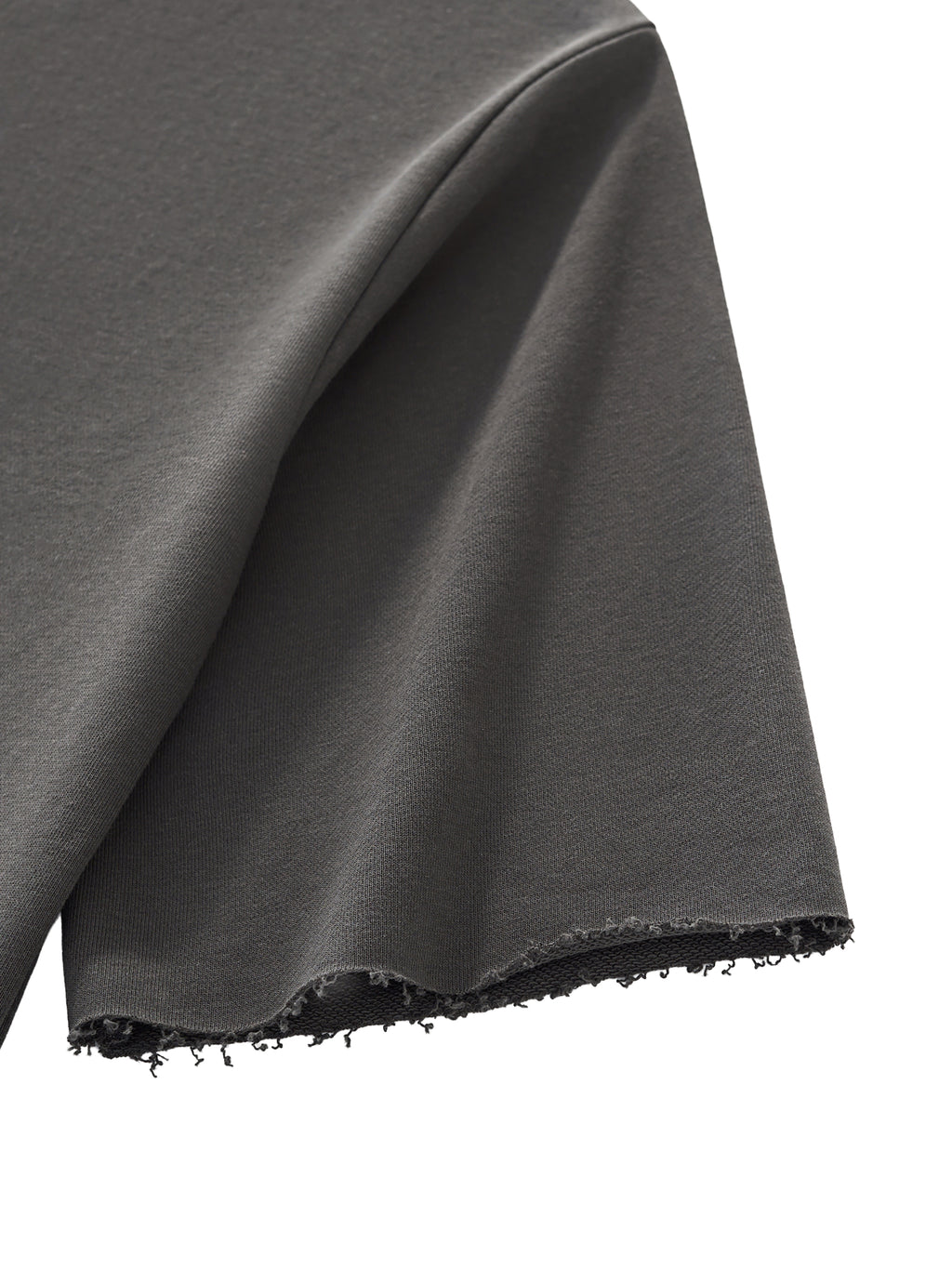 UNO Boxy Half-Sleeve Raw-Edge Tee