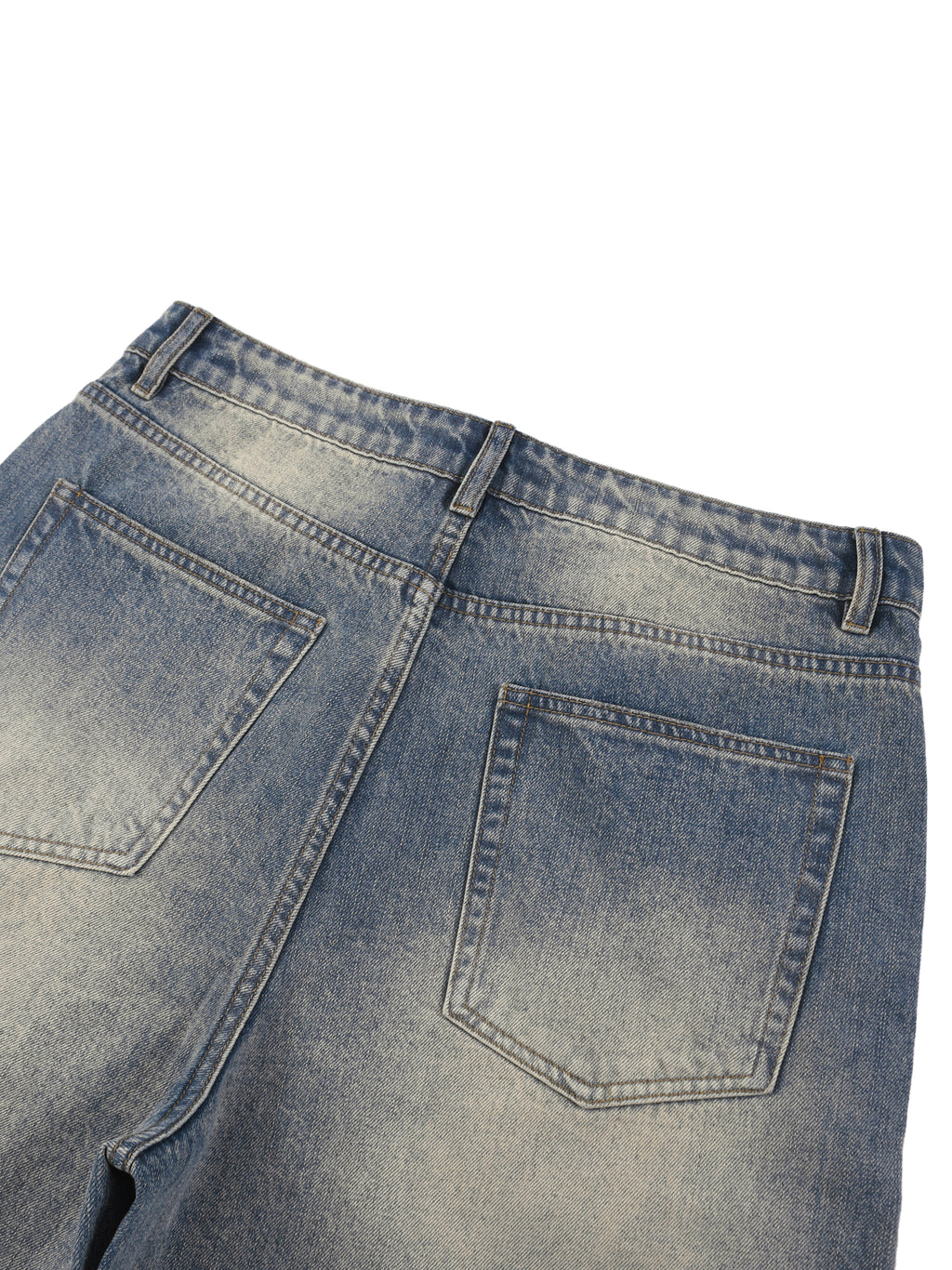 UNO Faded Distressed Baggy Denim Shorts