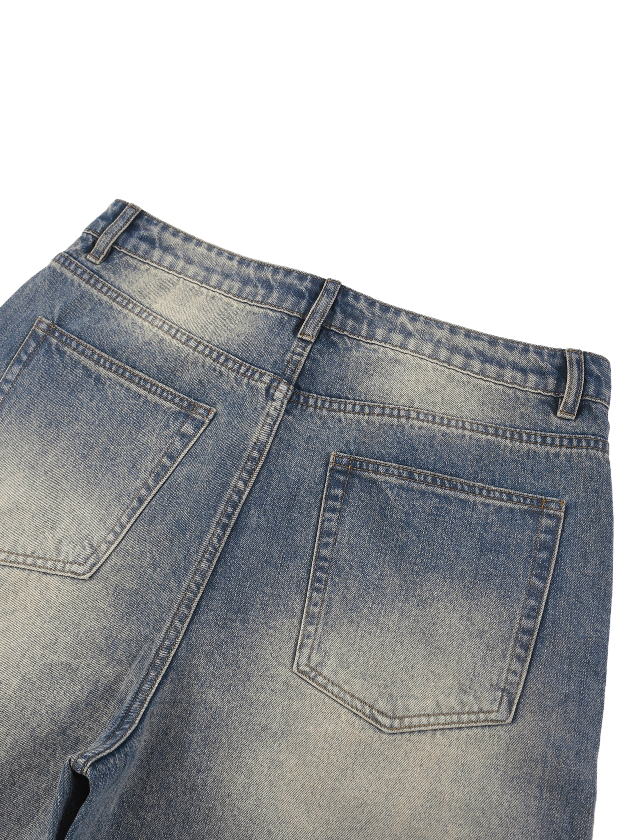UNO Faded Distressed Baggy Denim Shorts