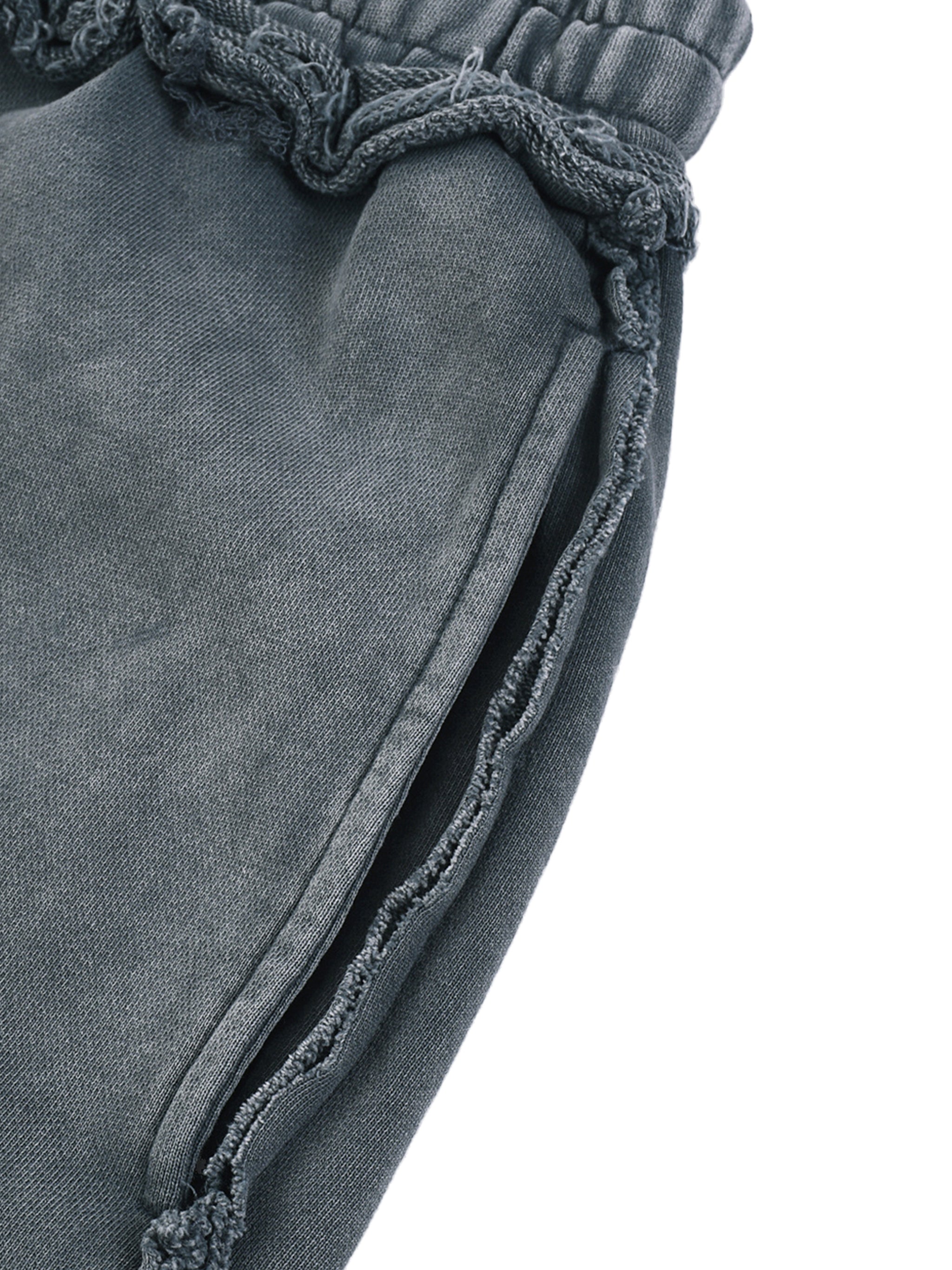 UNO Mineral Wash Raw Edge Shorts