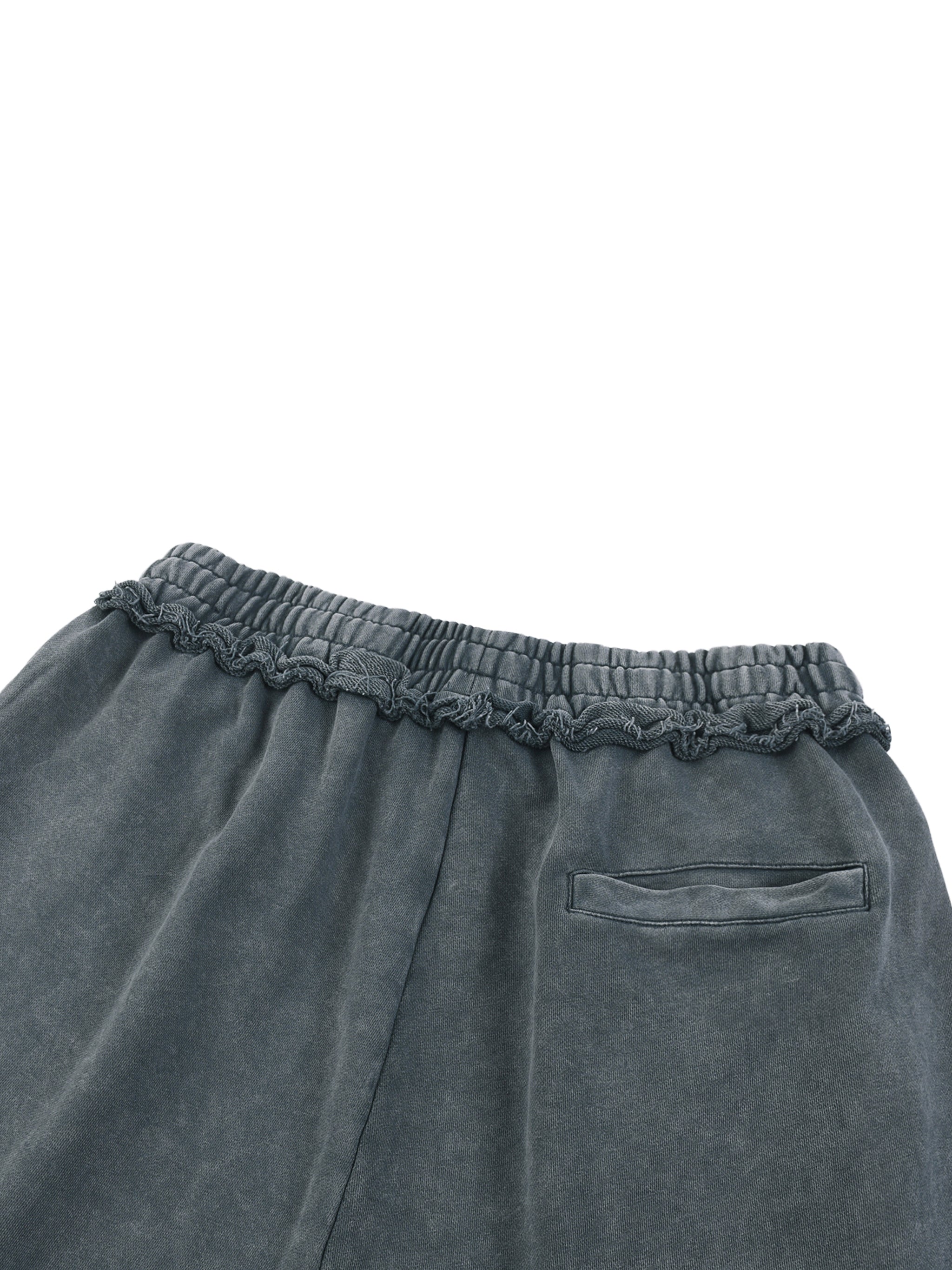 UNO Mineral Wash Raw Edge Shorts