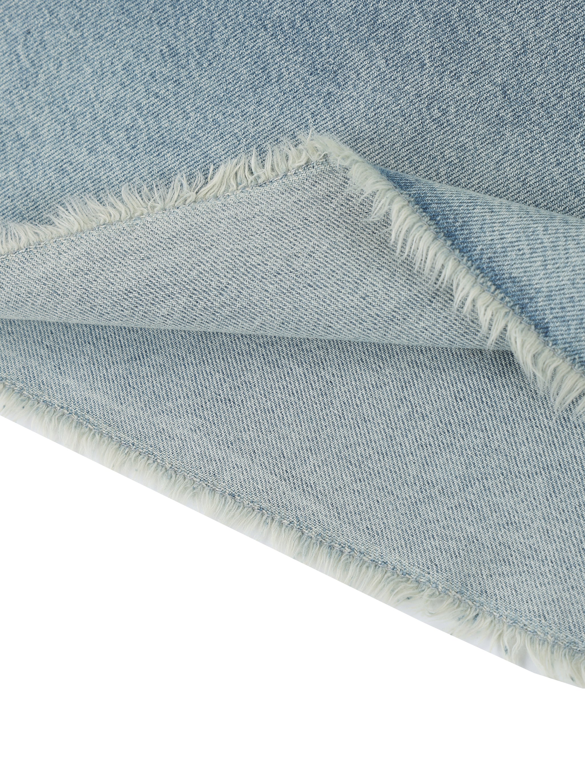UNO Vintage Wash Boxy Raw Hem Denim Tee