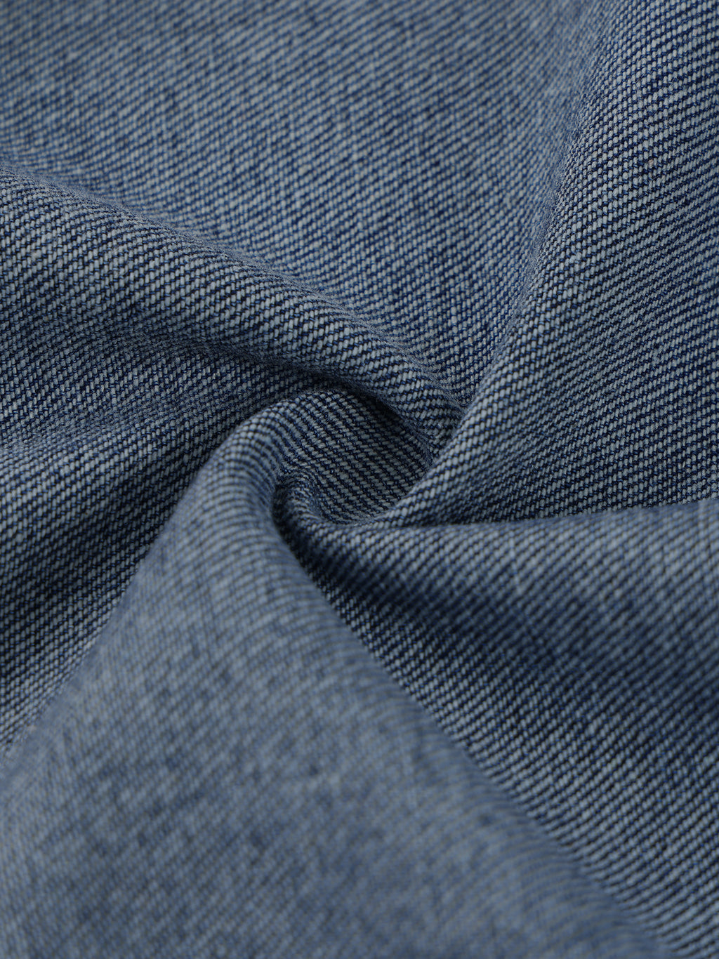 UNO Vintage Wash Boxy Quarter-Zip Denim Shirt