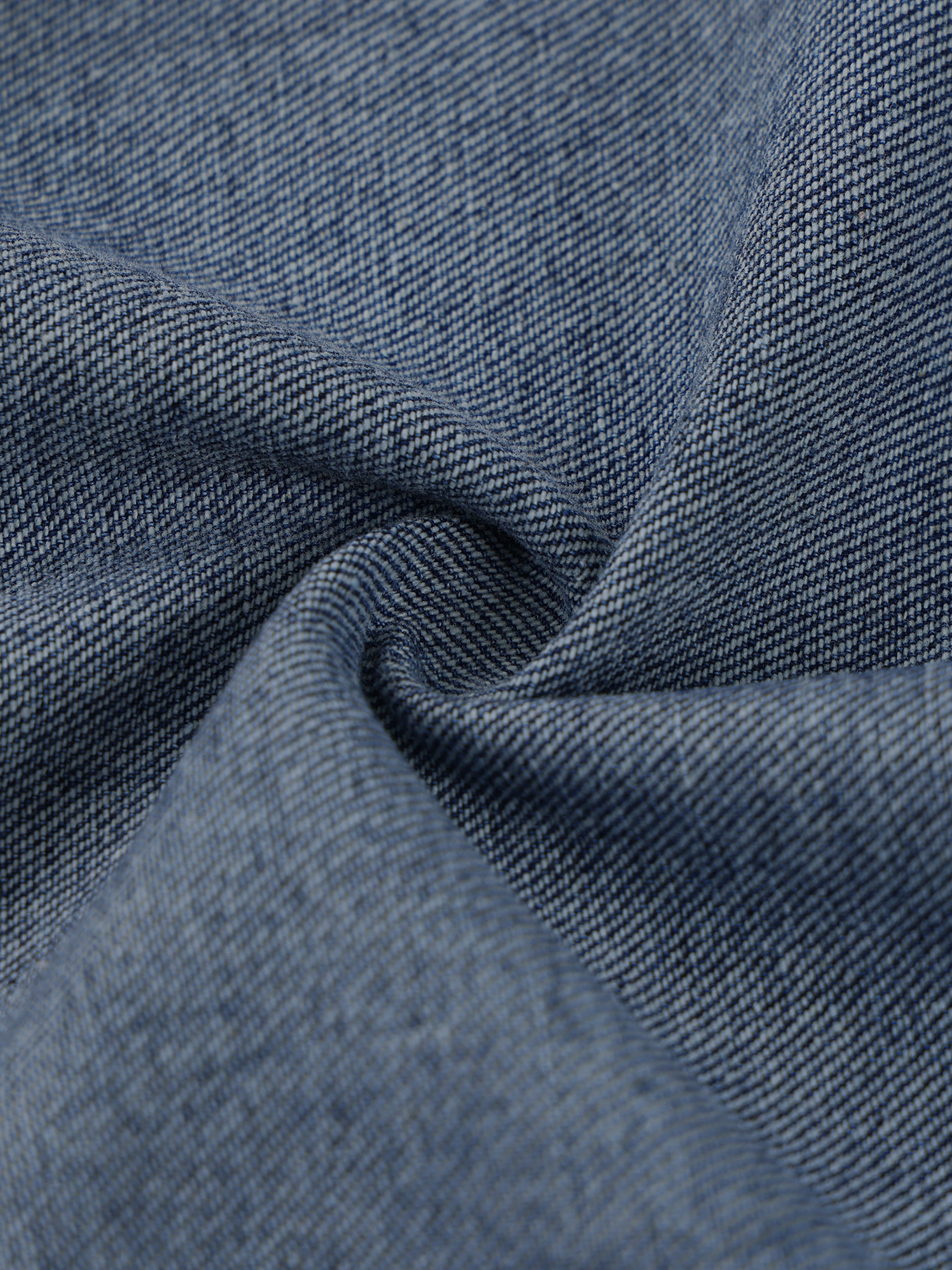 UNO Vintage Wash Boxy Quarter-Zip Denim Shirt