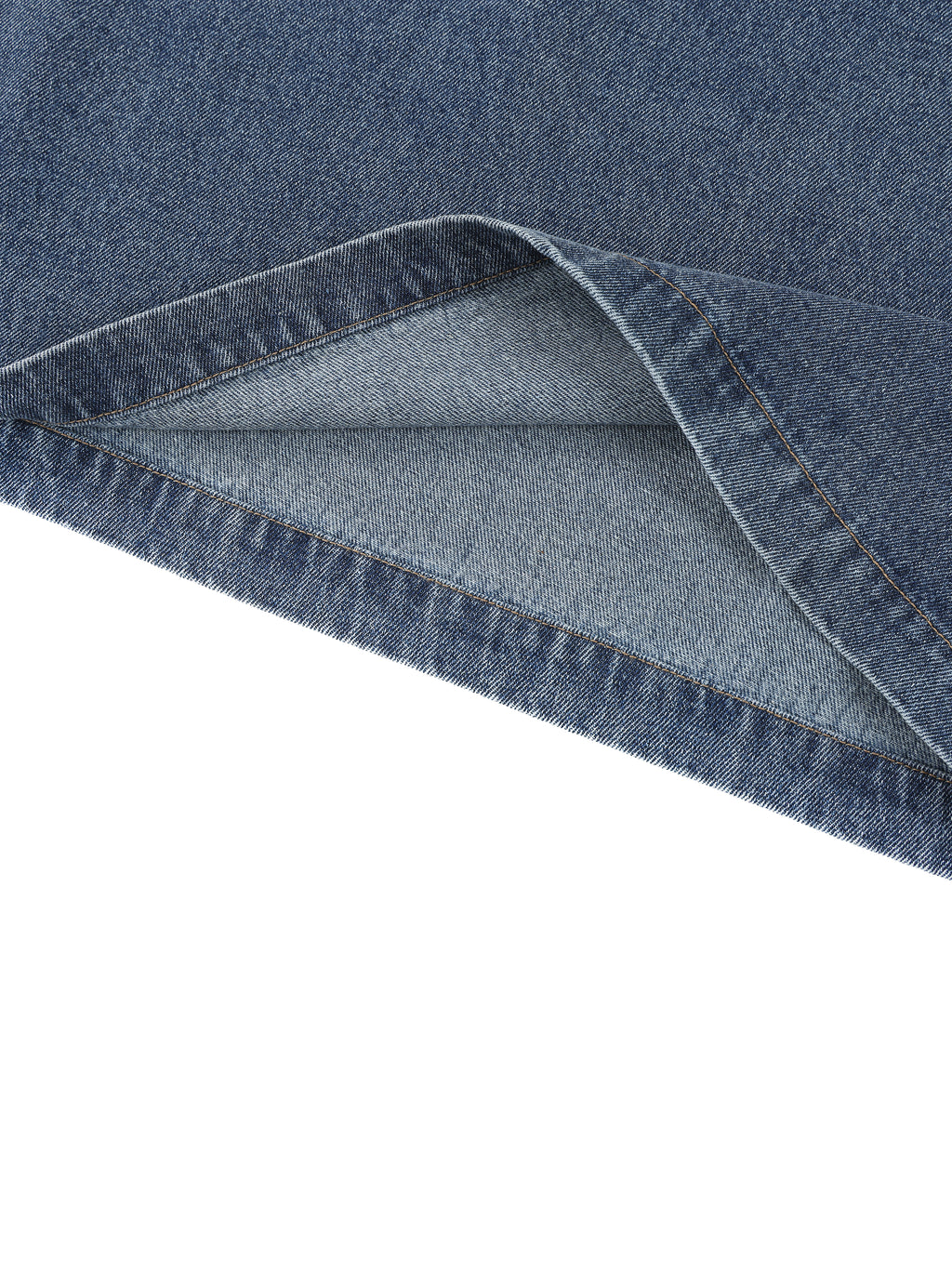UNO Vintage Wash Boxy Quarter-Zip Denim Shirt
